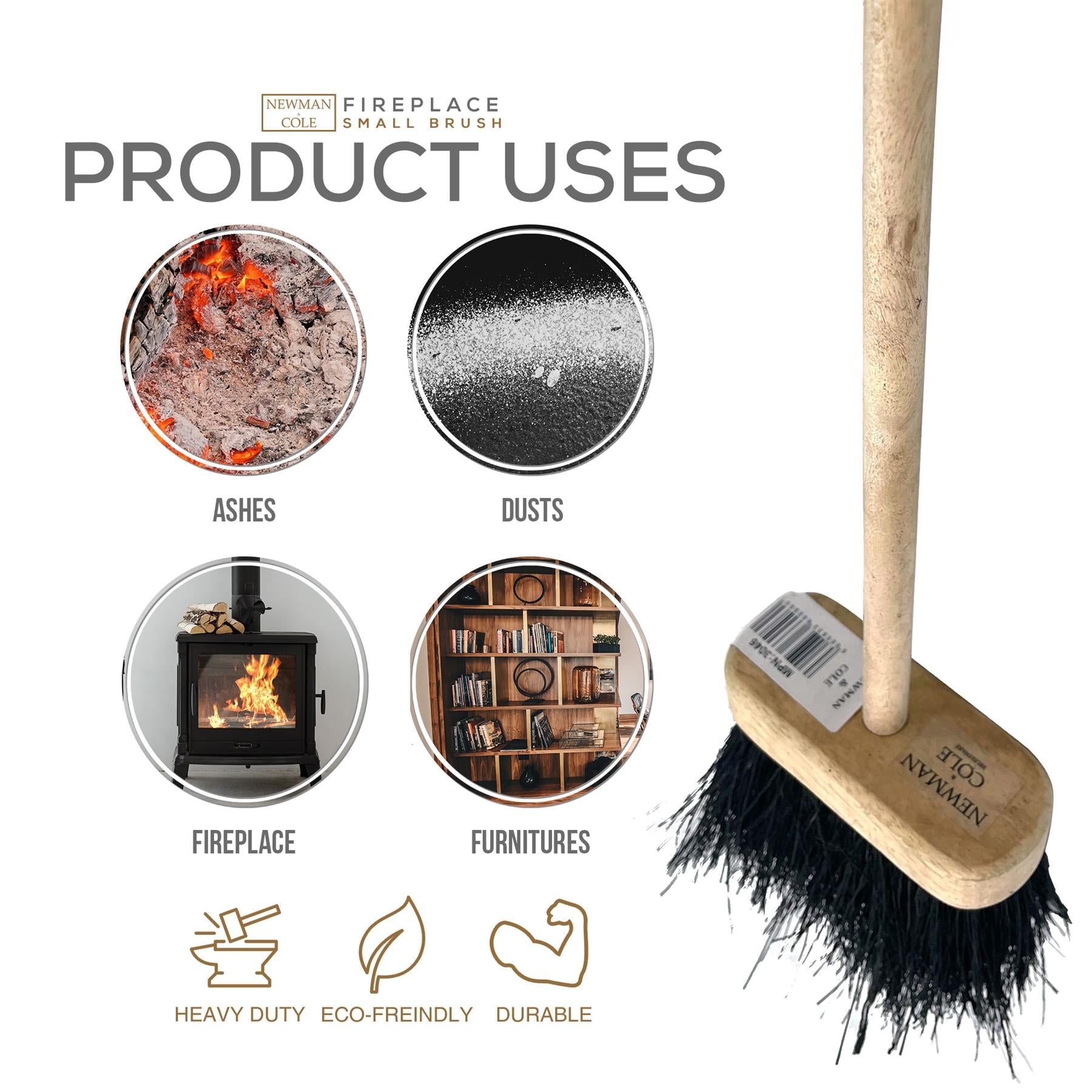 Fireside Companion Hearth Brush and Handle