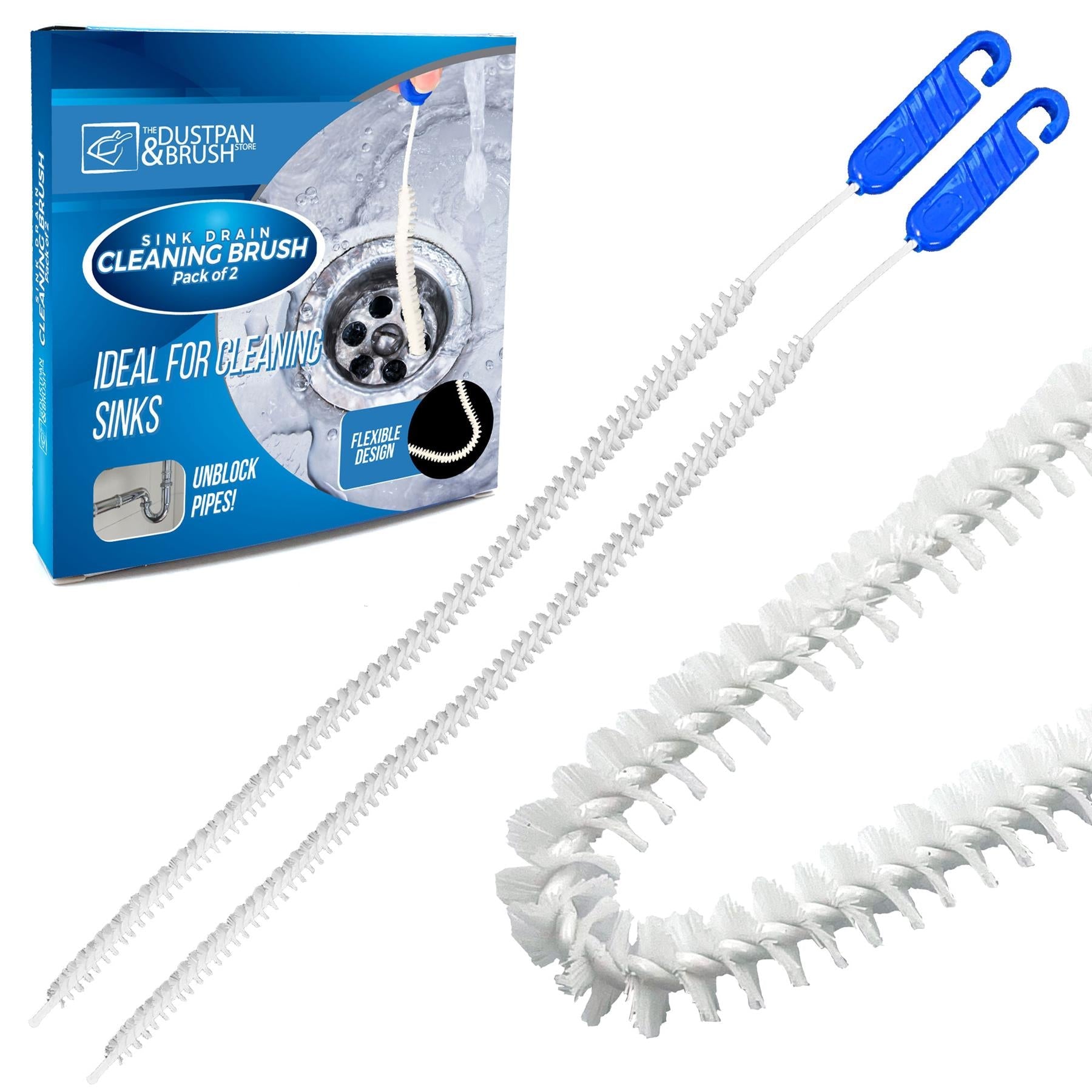 Flexible Drain & Sink Cleaning Brush | Pack of 2