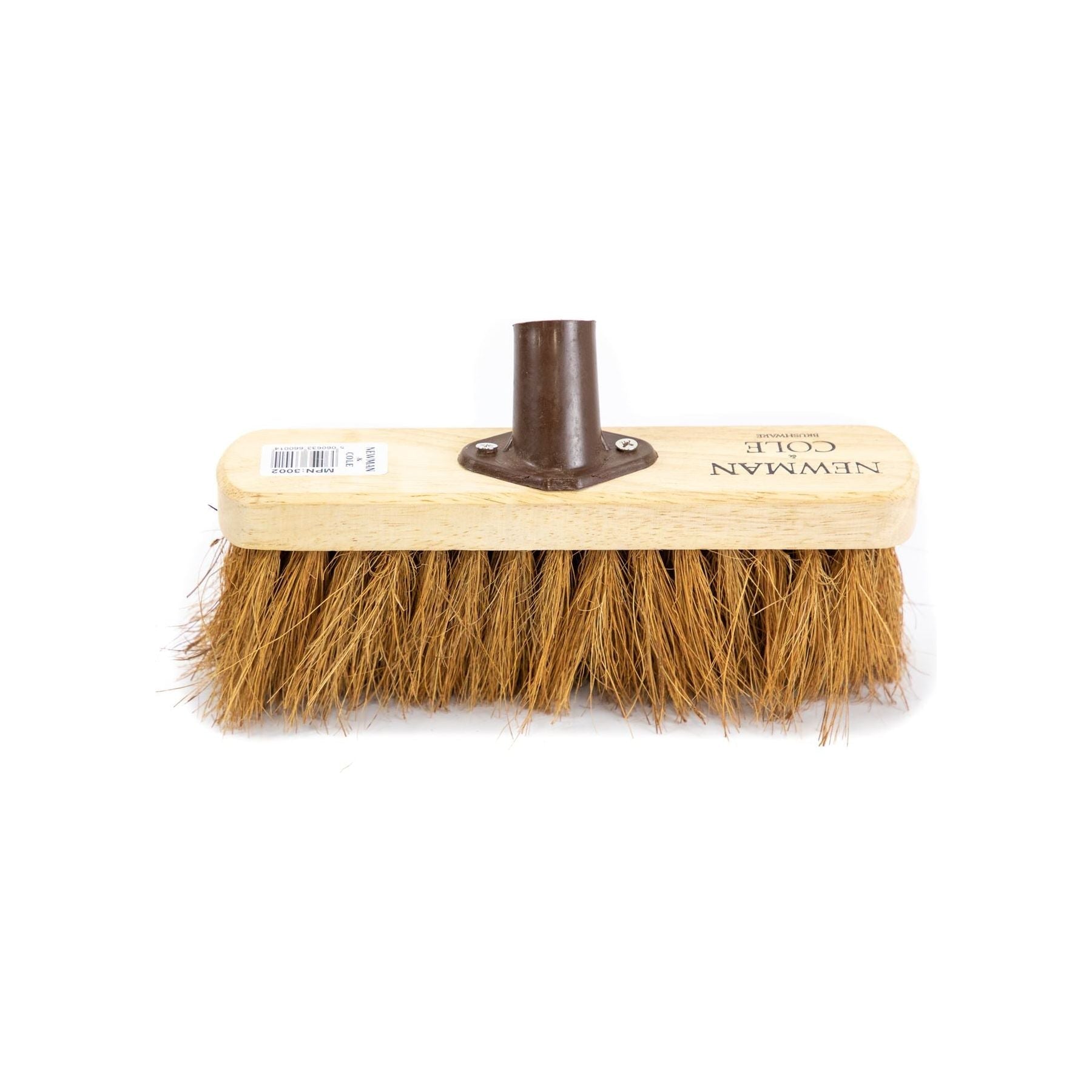 10" Newman & Cole Soft Coco Broom with wooden handle | Natural Bristle
