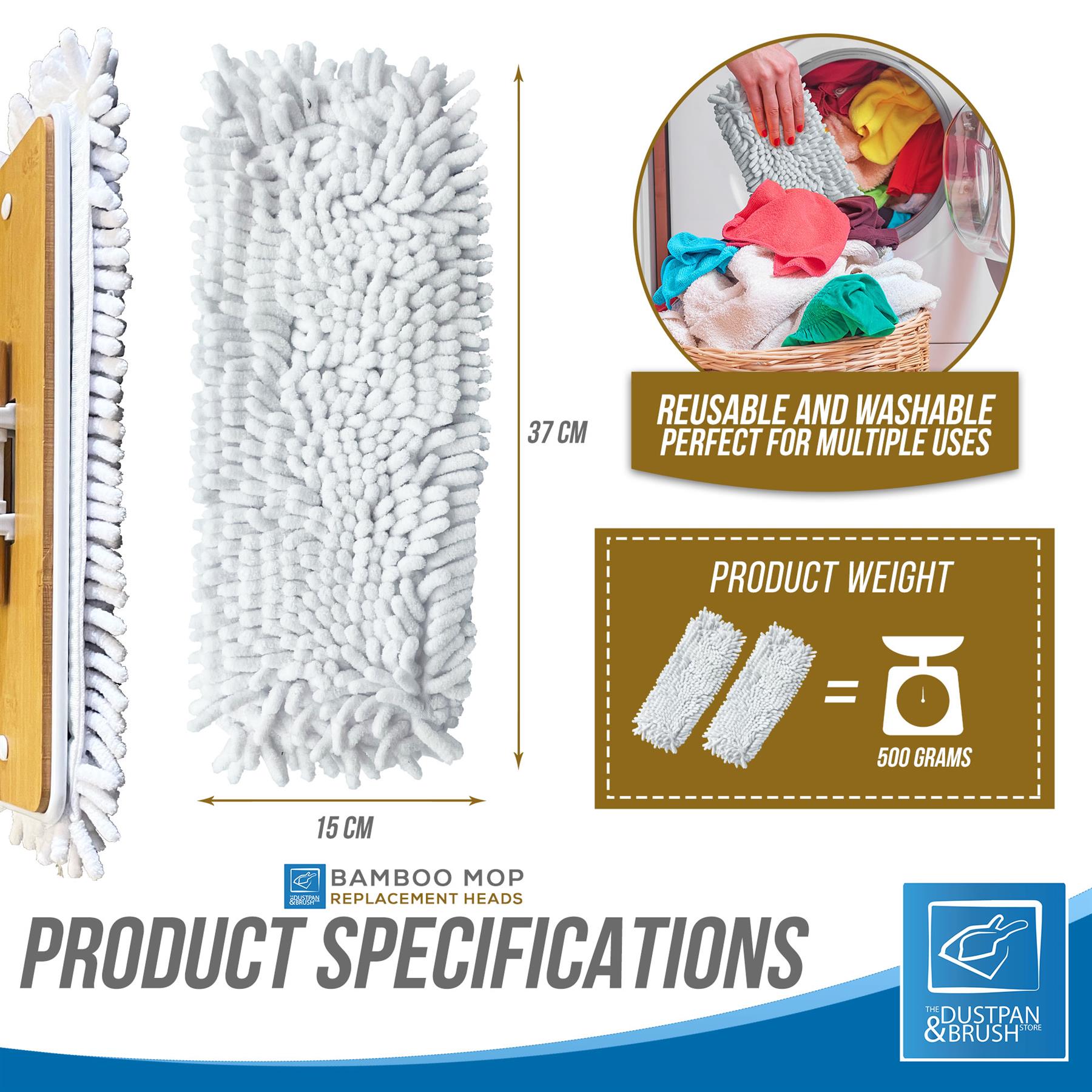 Bamboo Noodle Mop Head Refills - Pack of 2