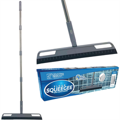 Floor Squeegee with Long Handle & Rotatable Head