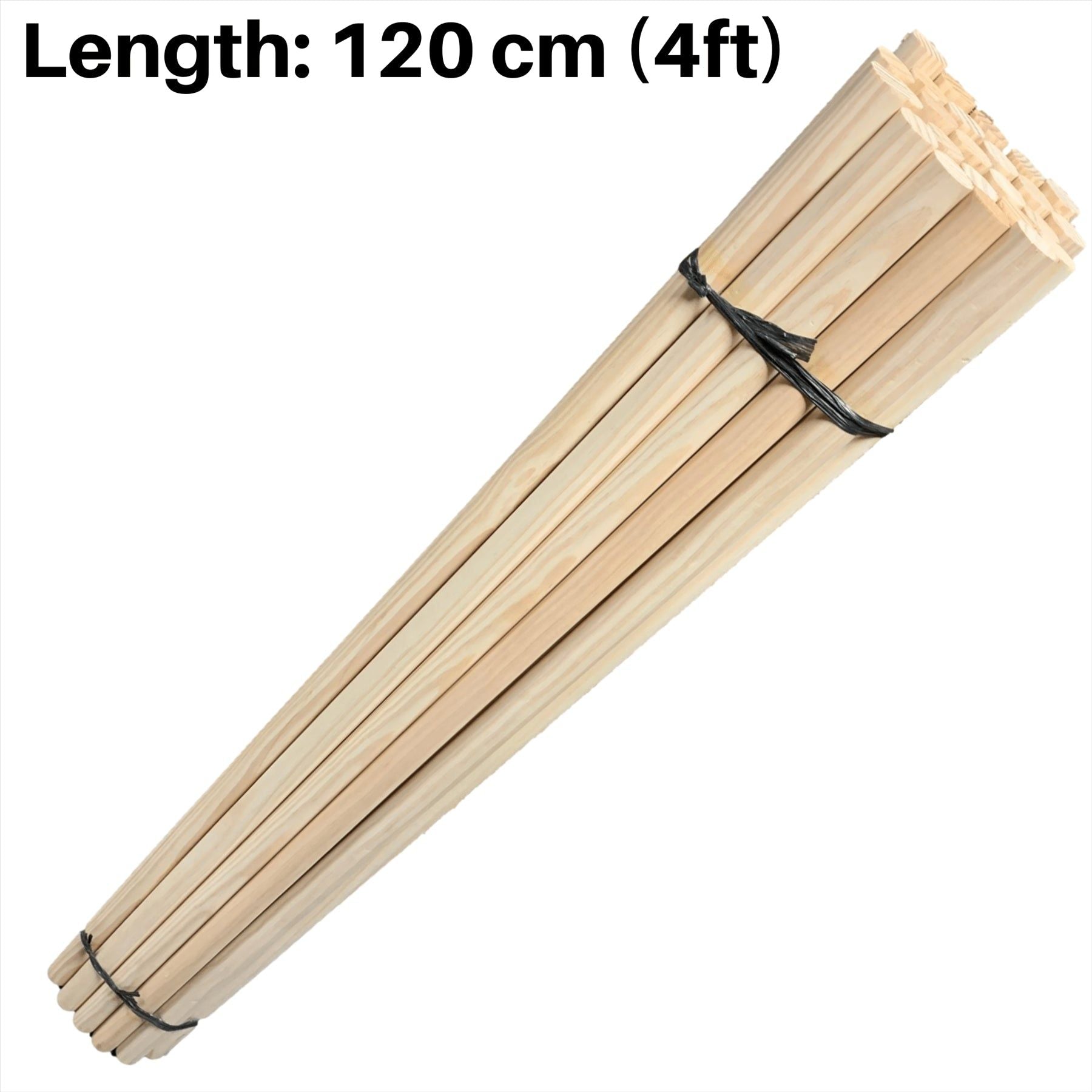 Pack of 25 Wooden Broom Handles 4ft (120cm) 15/16" (23-24mm)