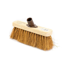 10" Newman & Cole Soft Coco Broom with wooden handle | Natural Bristle