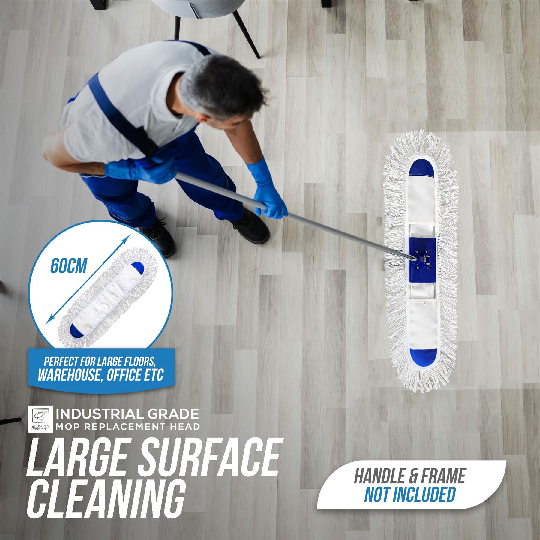 24" Flat Floor Mop Dustbeater Refill | Replacement Head