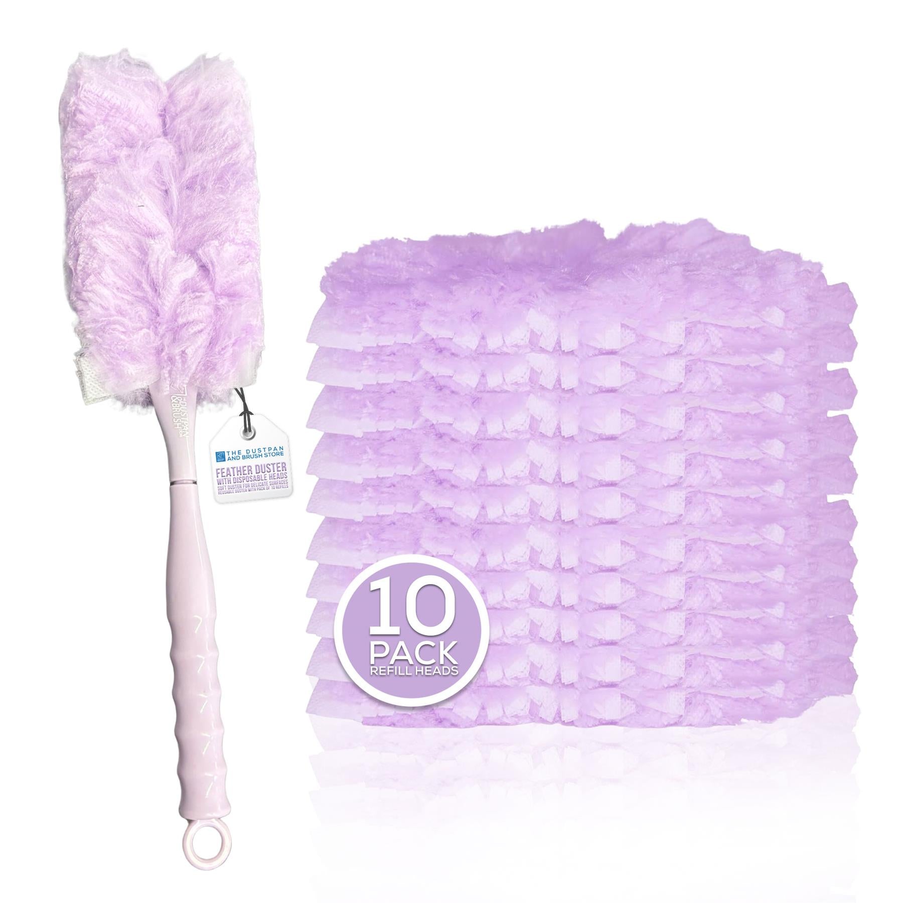 Fluffy Duster with 10 Refills | Disposable Dusting Heads