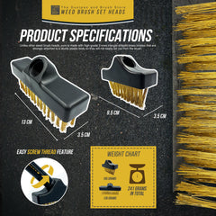 Replacement Brush Heads – Weed Wire Brush & Decking Head Set