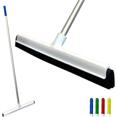 Colour Coded 18" Floor Squeegee with Aluminium Handle
