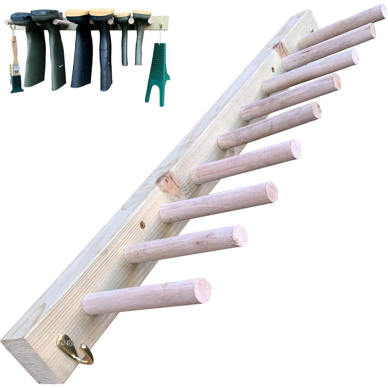 TDBS WALL Welly Rack with Hooks