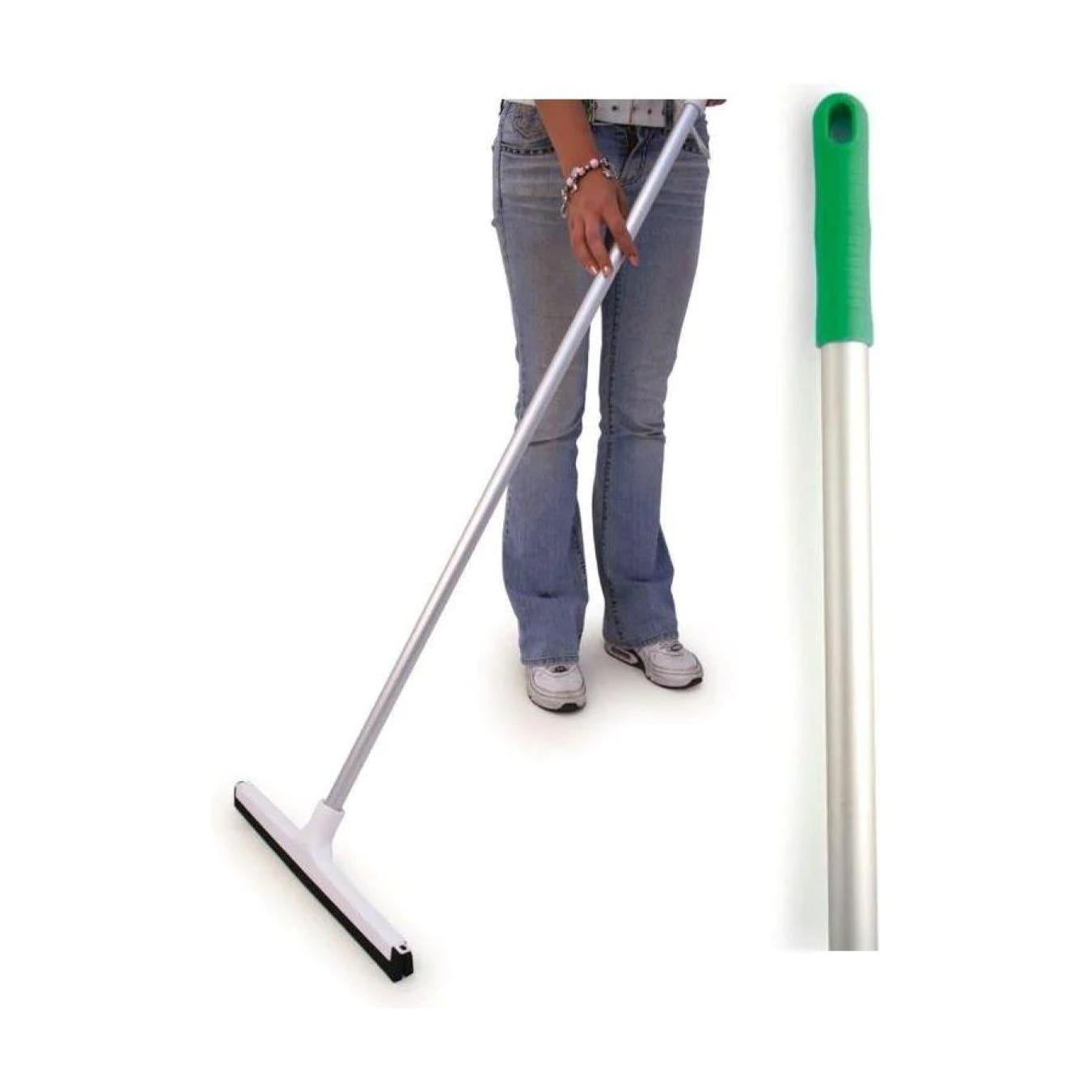 Colour Coded 18" Floor Squeegee with Aluminium Handle