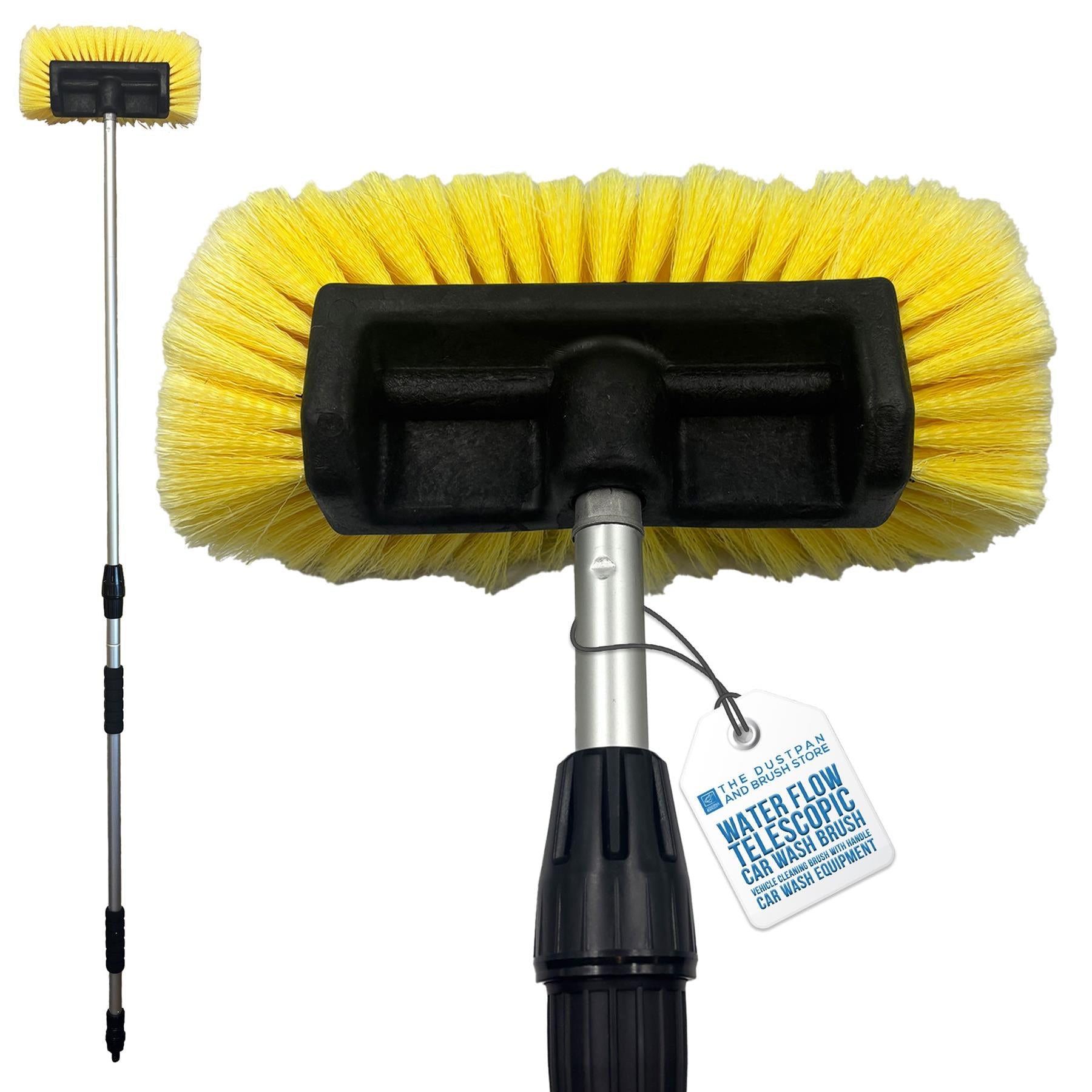 1.9m Telescopic Water-Fed Car Wash Brush | 2-Section Handle