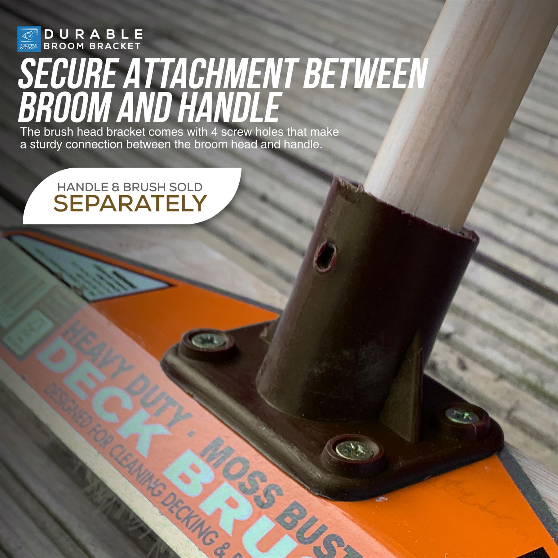 15/16" Plastic Broom Brackets 4 Hole | Pack of 3