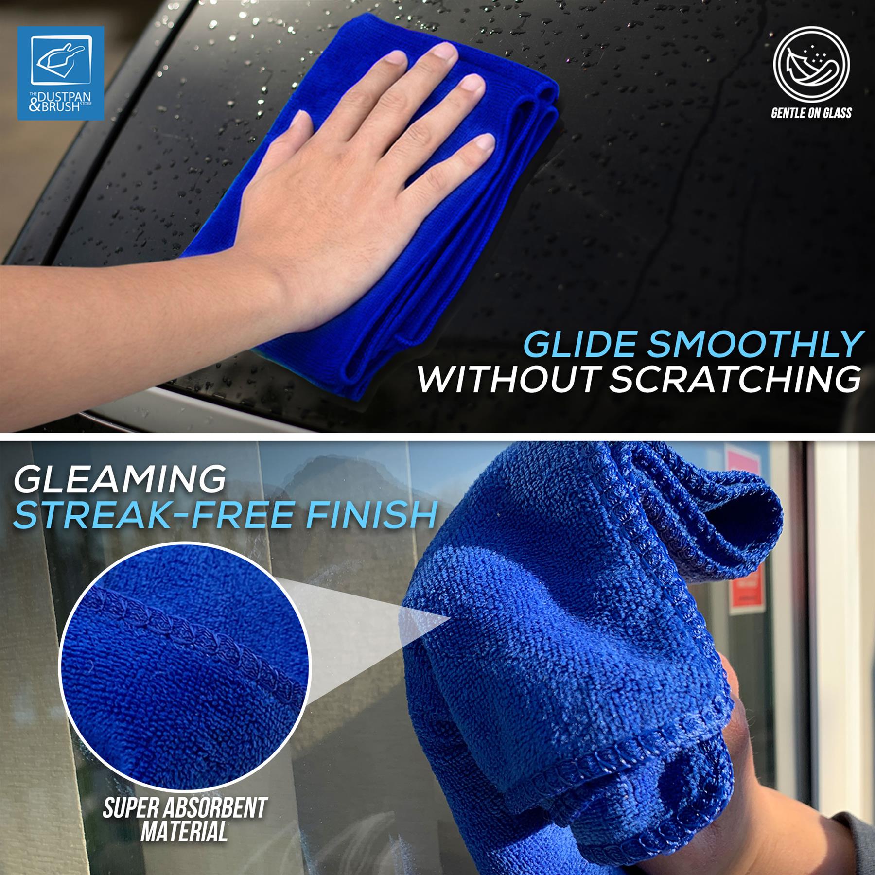 Window Cleaning Squeegee & Applicator Kit with Microfibre Cloth