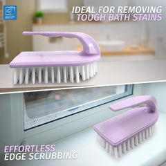Lilac Iron Scrubbing Brush with Stiff Bristles