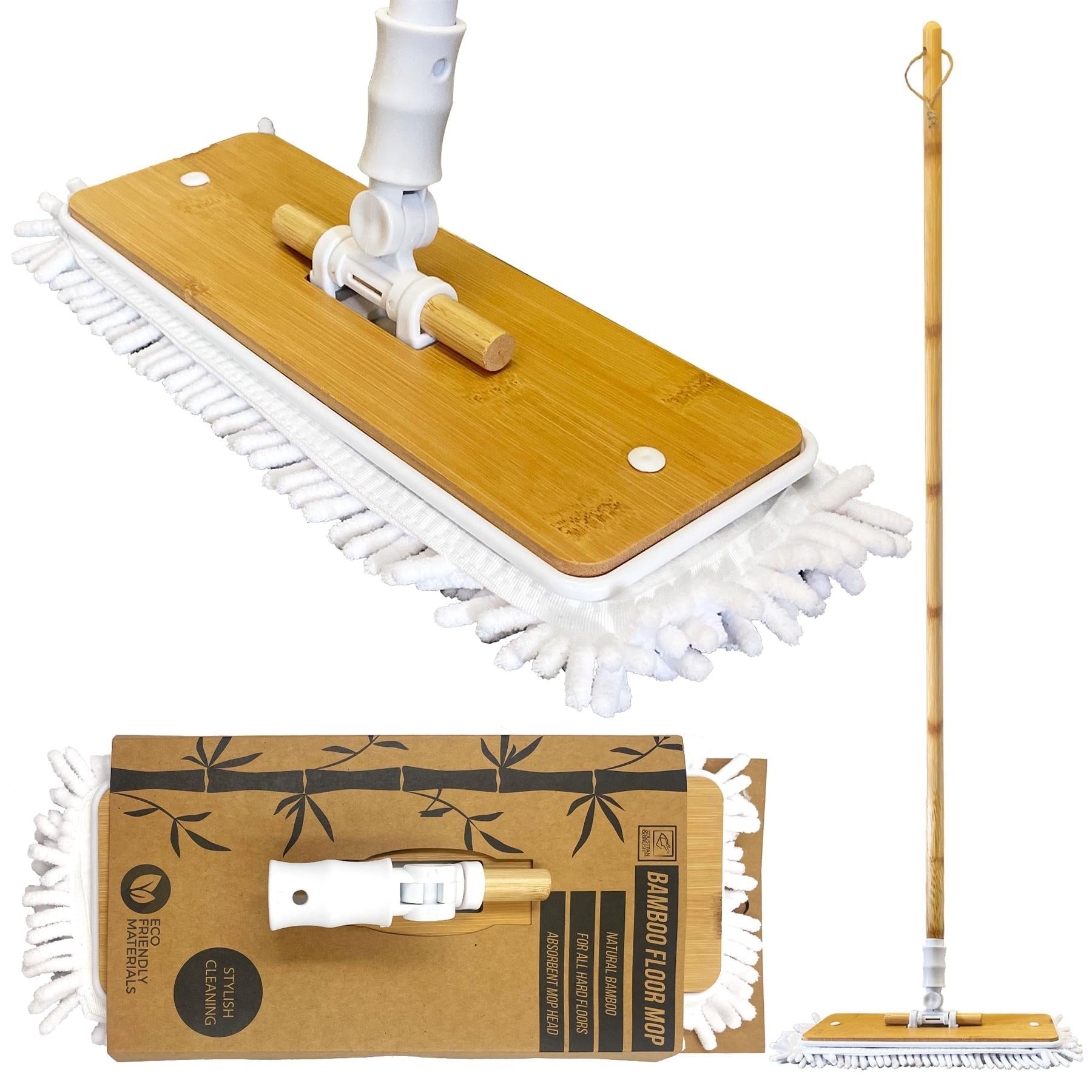 Bamboo Microfibre Floor Mop with Washable Pad