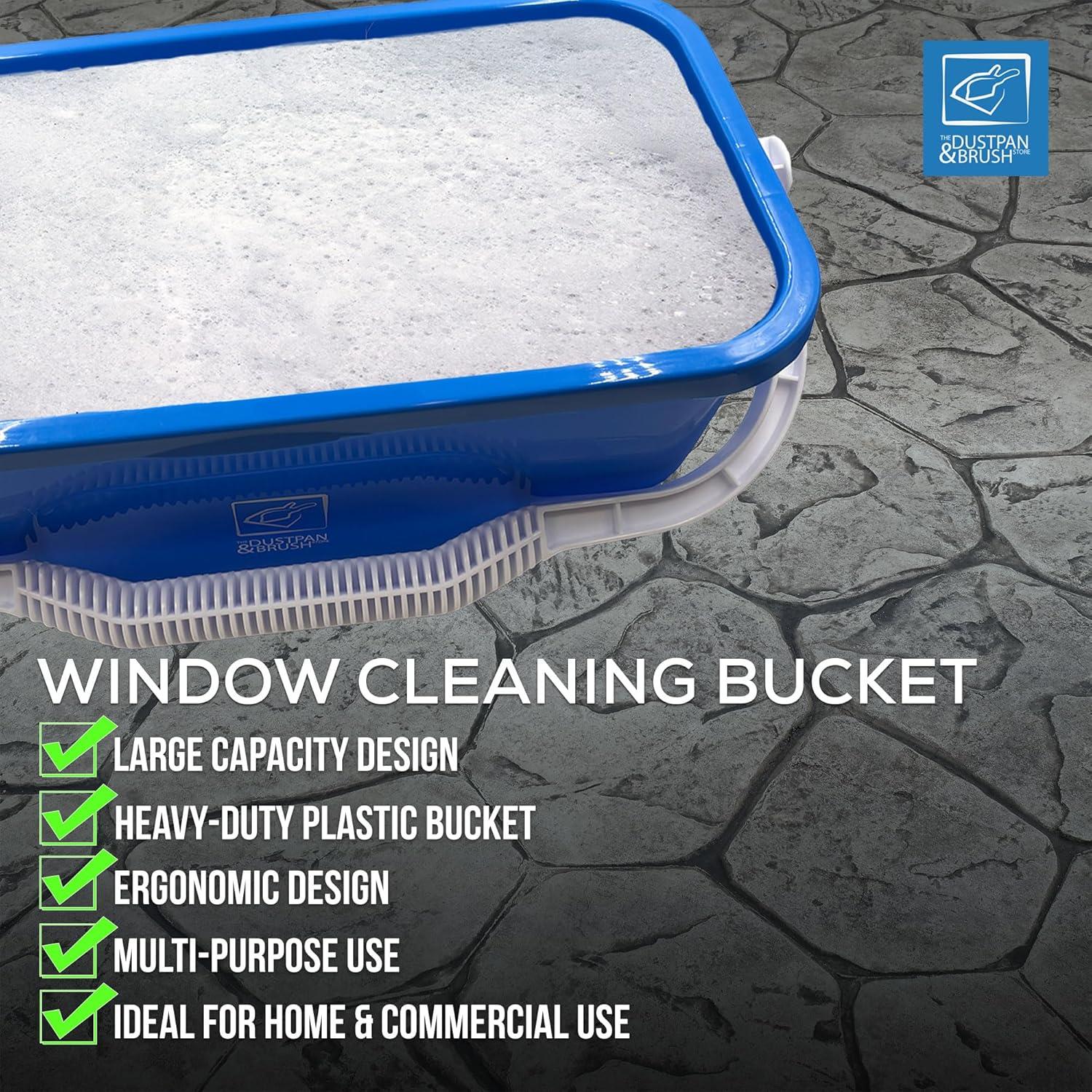 Blue Rectangle Window Cleaning Bucket 42cm – Squeegee Bucket