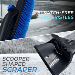 Telescopic Ice Scraper & Snow Brush for Cars – Extending Handle
