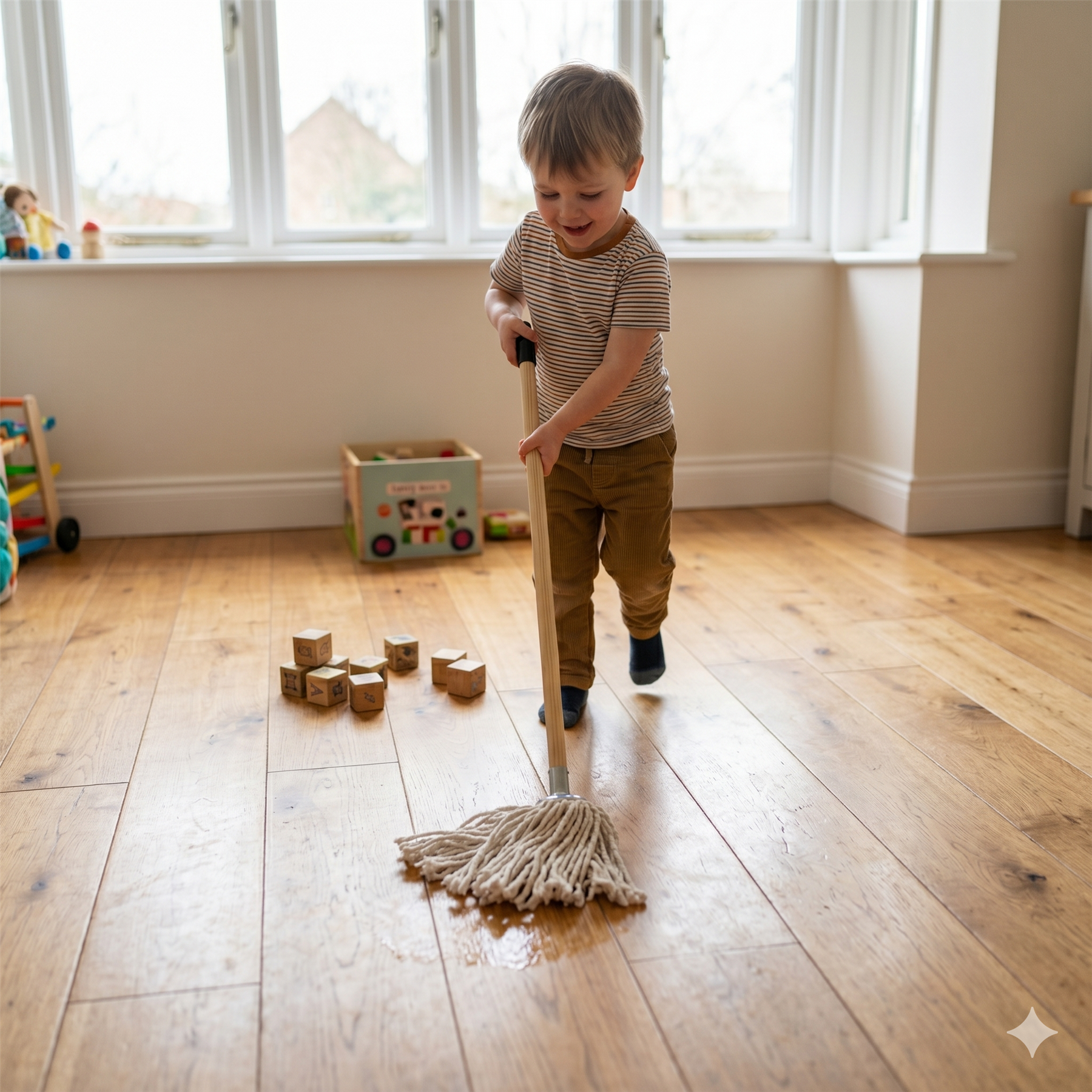 Traditional Wooden Children's Mop