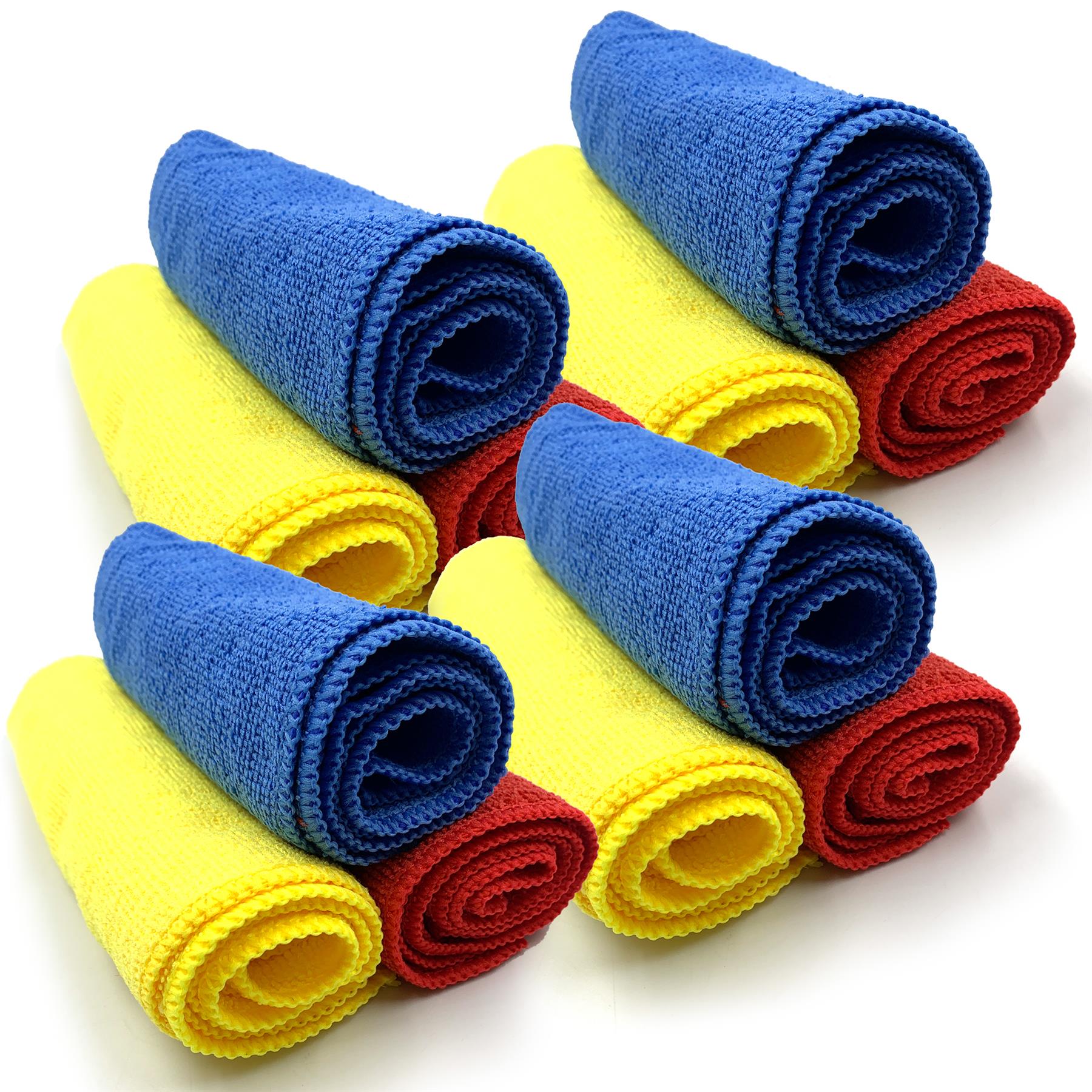 Large Soft Absorbent Microfibre Cloths - Pack of 3, 12, 24
