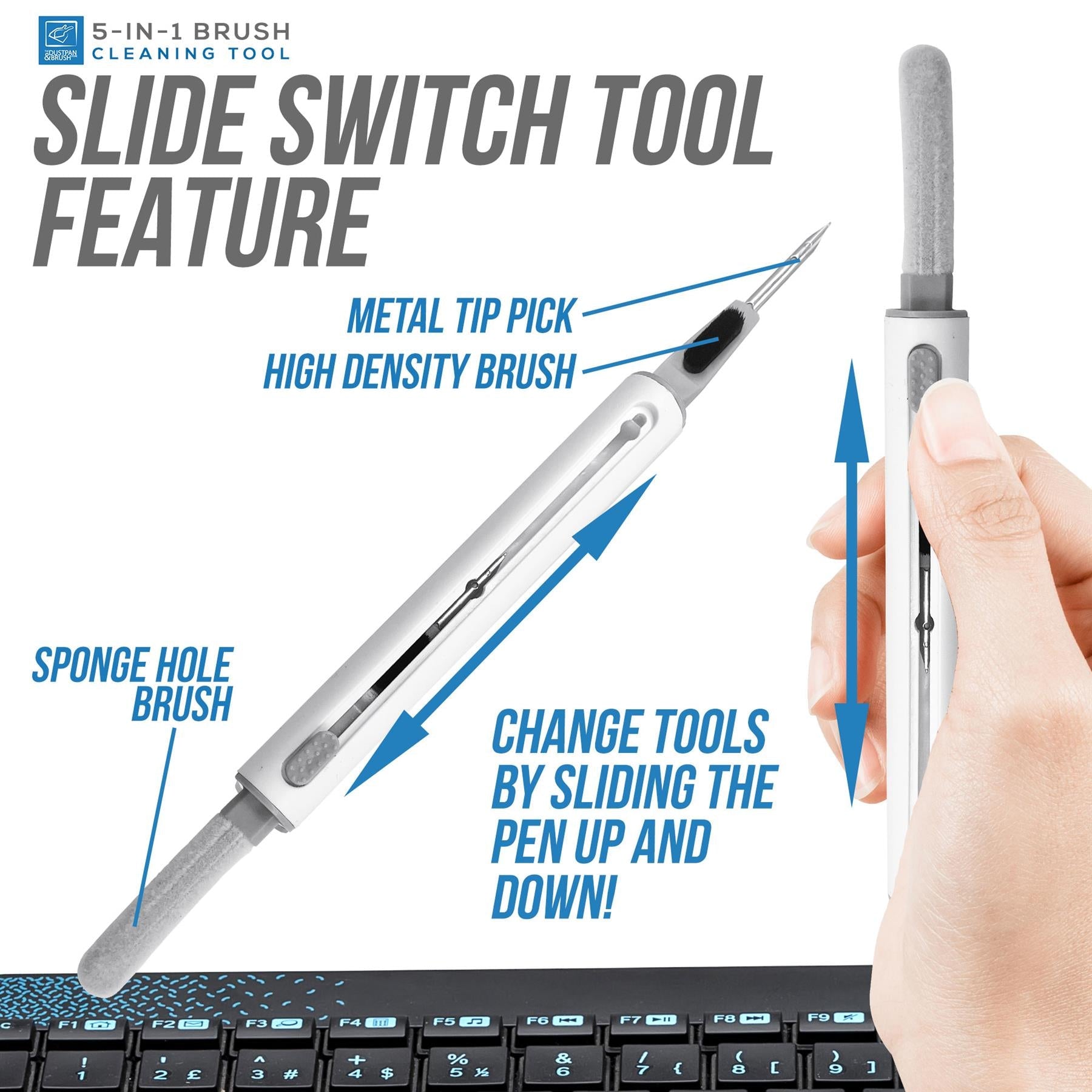 5-in-1 Electronics Cleaning Brush Kit | Keyboard, Phone & Earphone Cleaner