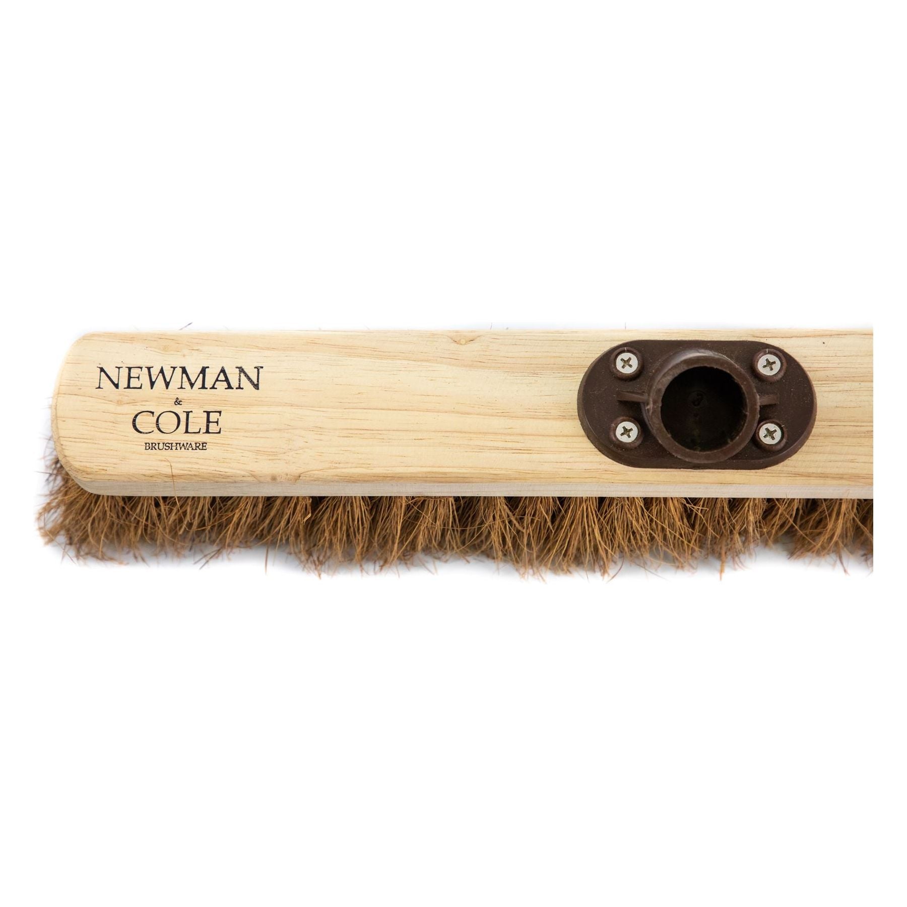 18" Newman and Cole Natural Soft Coco Broom Head with Plastic Socket