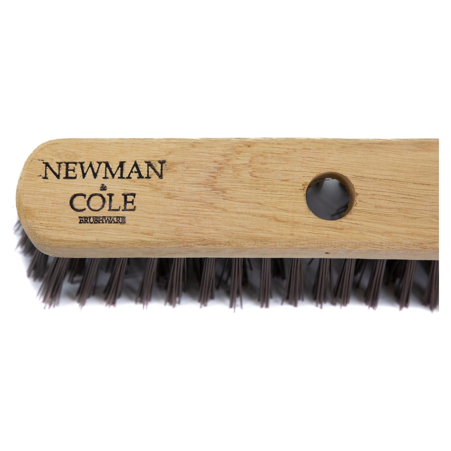 10" Newman & Cole Stiff PVC Broom with Wooden Handle