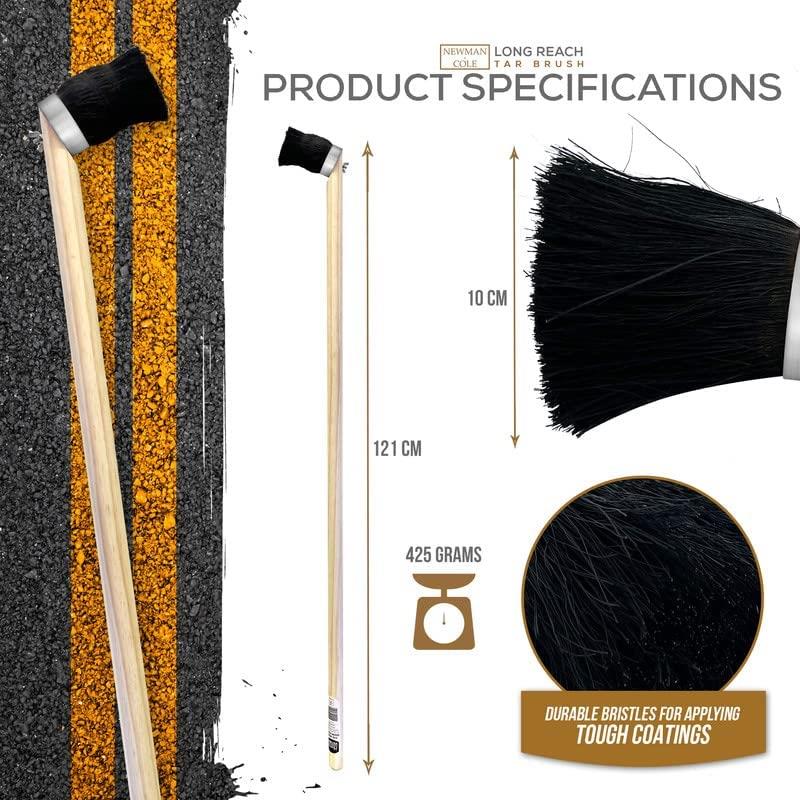 Long Handled Tar Brush | Soft Bristle Cleaning Brush