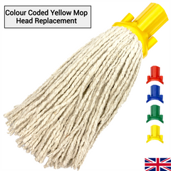 Yellow Colour Coded Cotton Mop Head 12PY