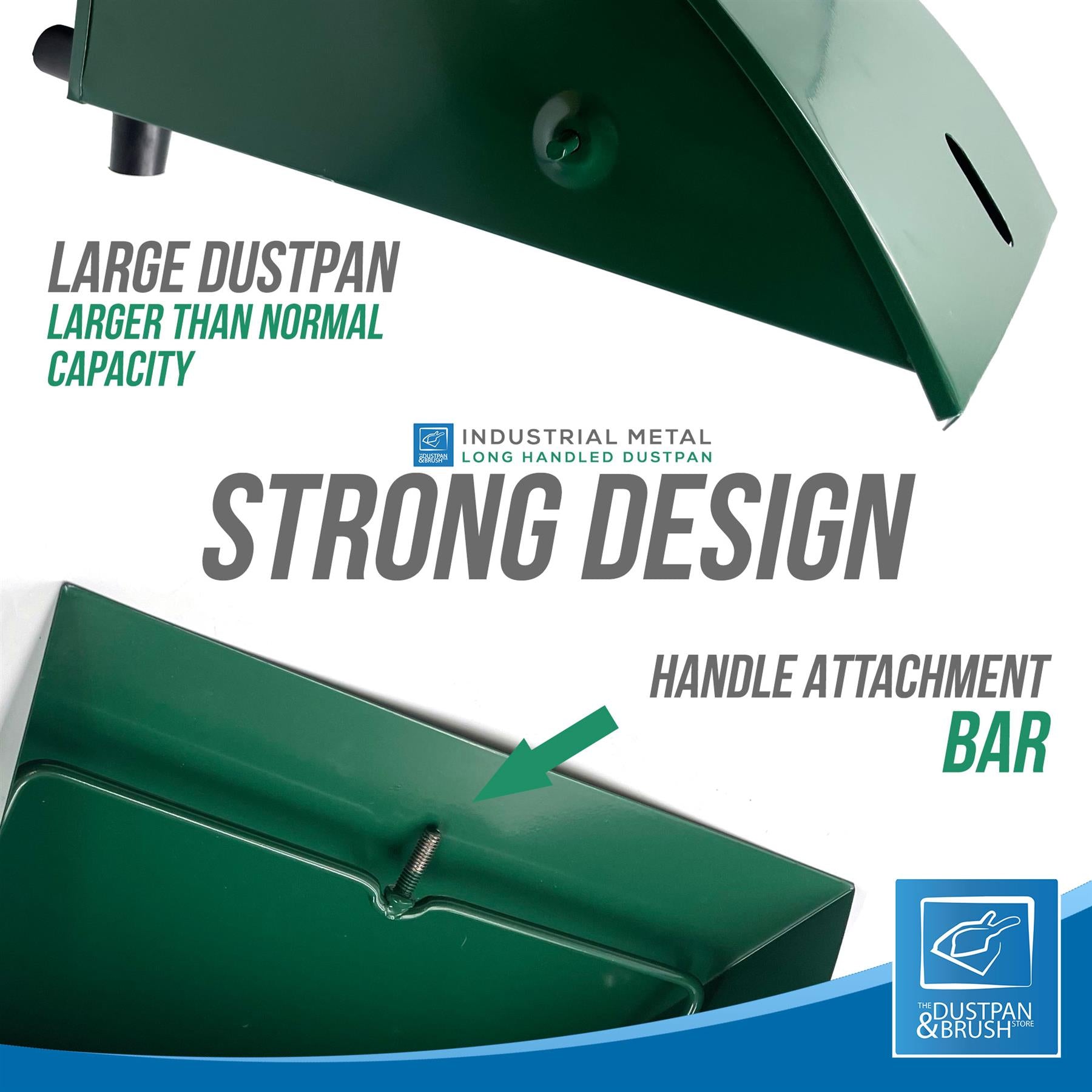 Long Handled Metal Dustpan | Industrial Lobby Dust Pan