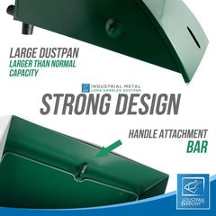 Long Handled Metal Dustpan | Industrial Lobby Dust Pan
