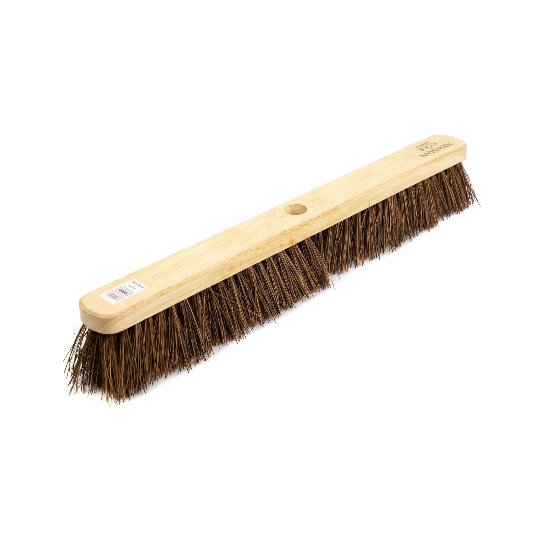 24" Newman and Cole Natural Stiff Bassine Broom Head with Hole