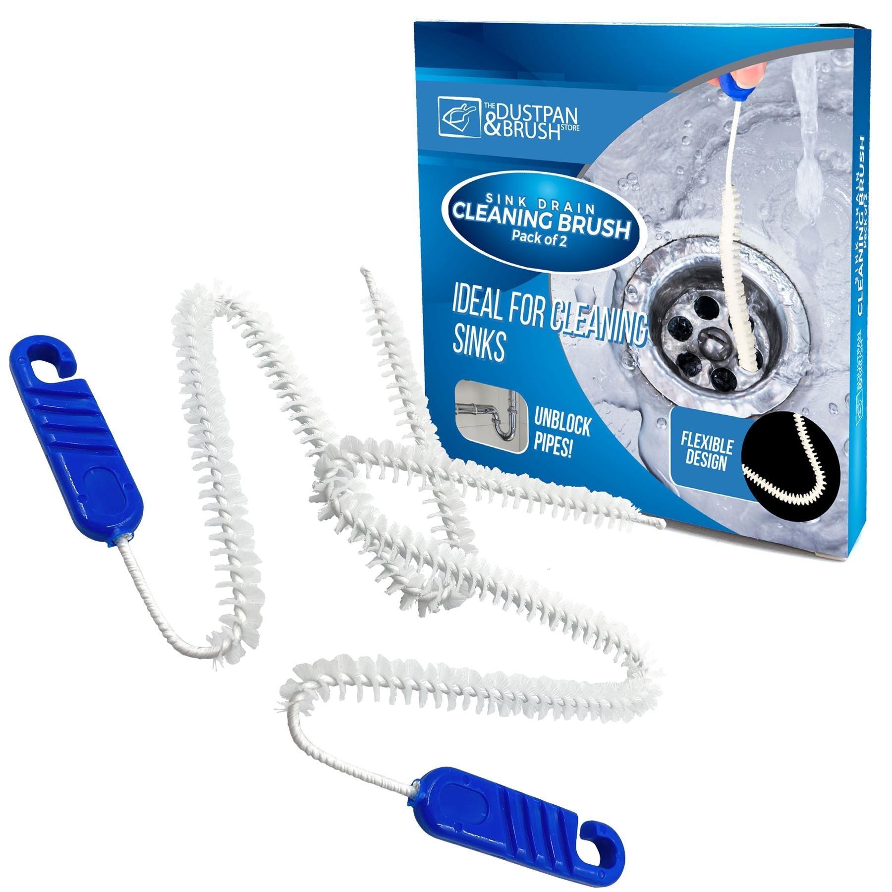 Flexible Drain & Sink Cleaning Brush | Pack of 2