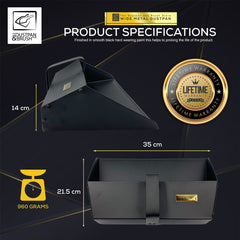 Strong Trade Heavy Duty Metal Dustpan 350mm – Thick Gauge Black