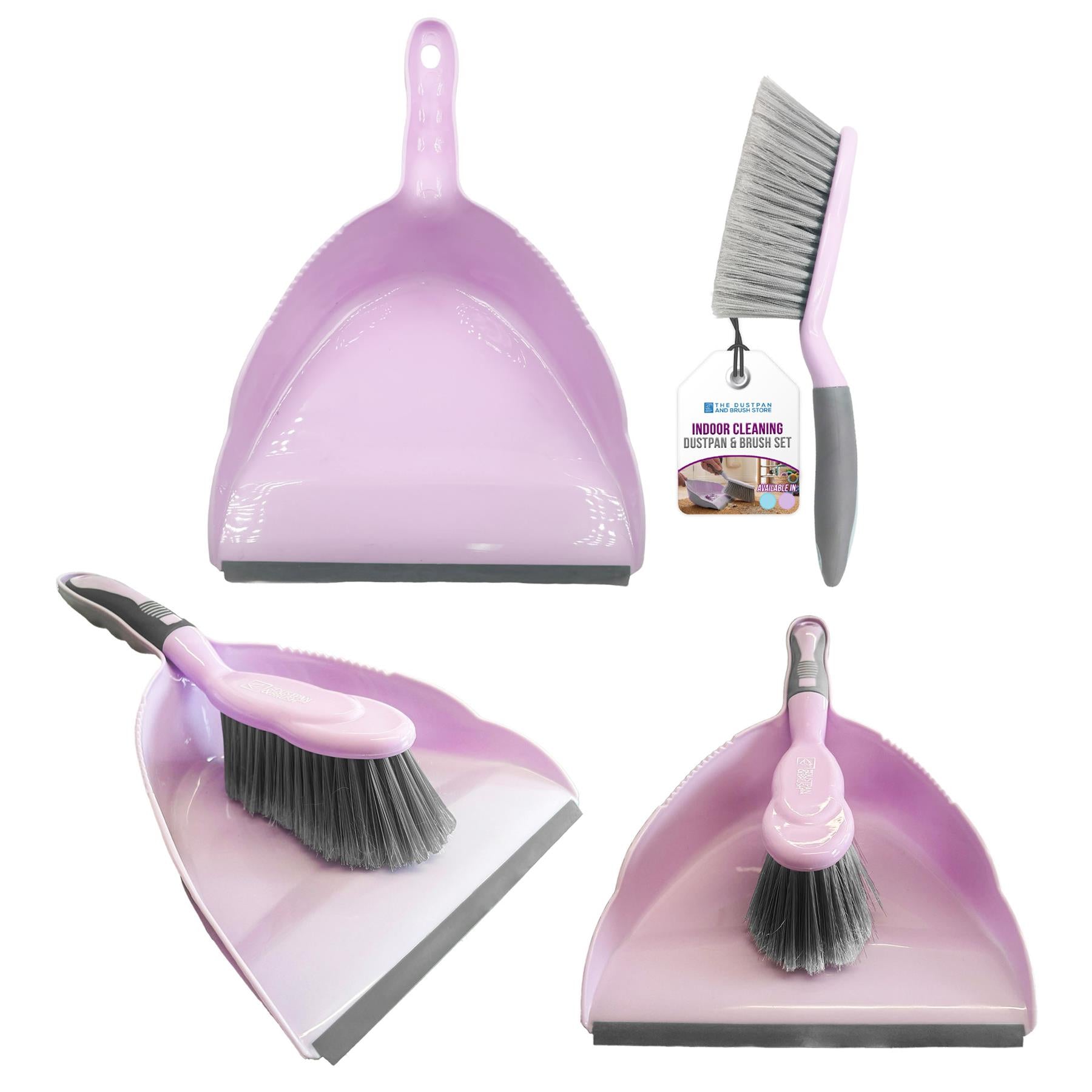 Lilac Dustpan and Brush Set | Compact Household Sweeping Set