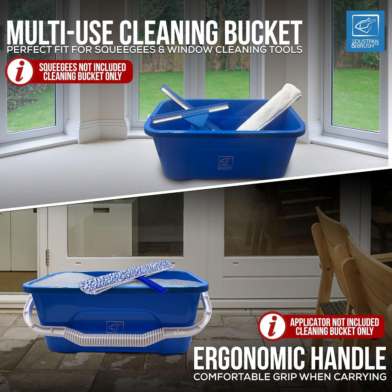 Blue Rectangle Window Cleaning Bucket 42cm – Squeegee Bucket
