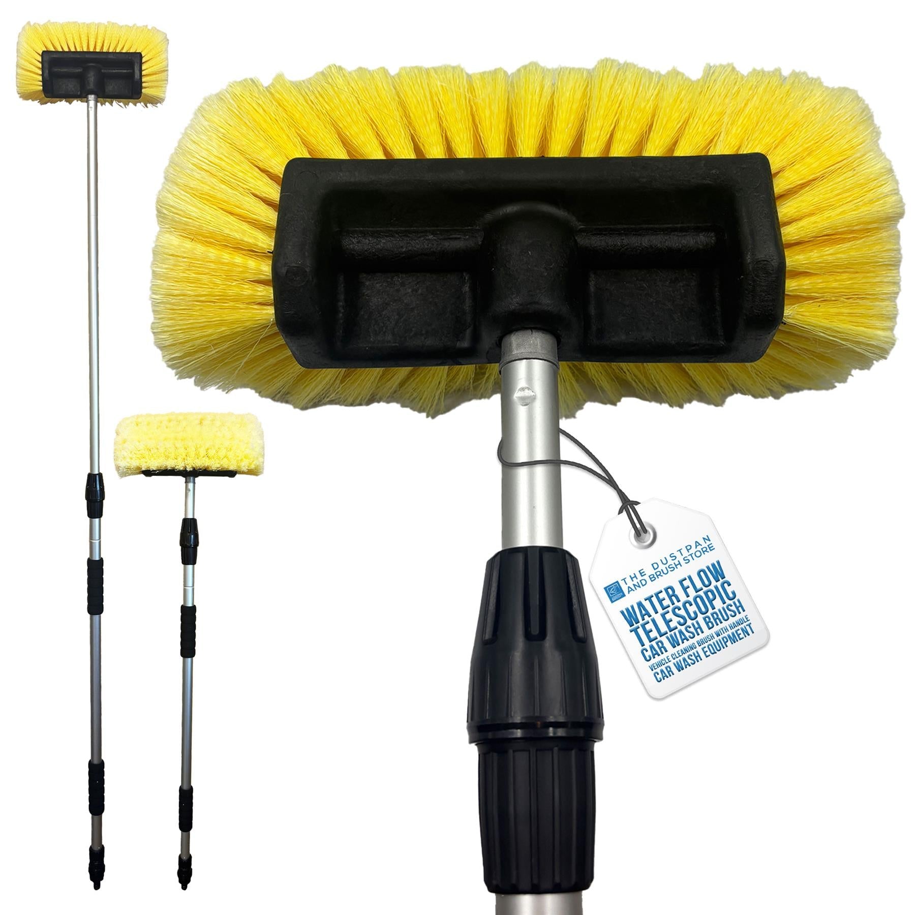 1.9m Telescopic Water-Fed Car Wash Brush | 2-Section Handle