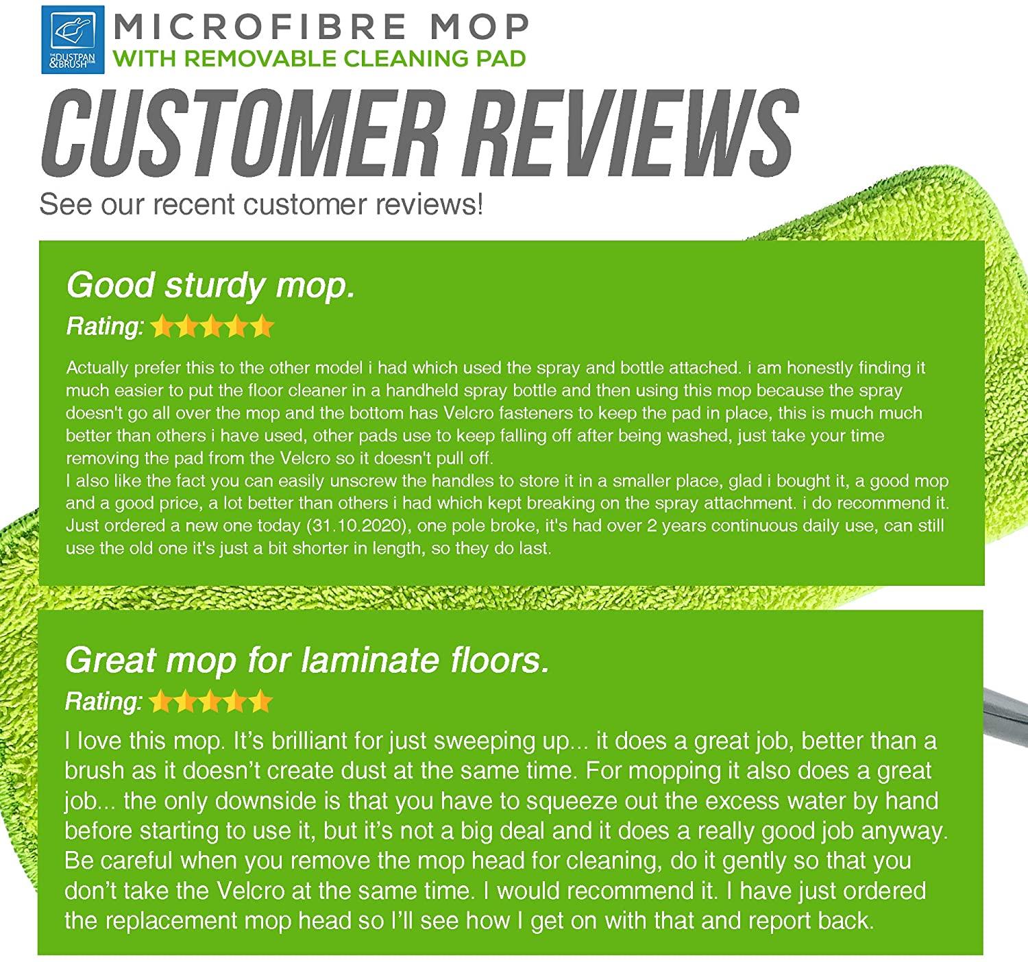 Microfibre Flat Mop for Laminate Wood & Hard Floors