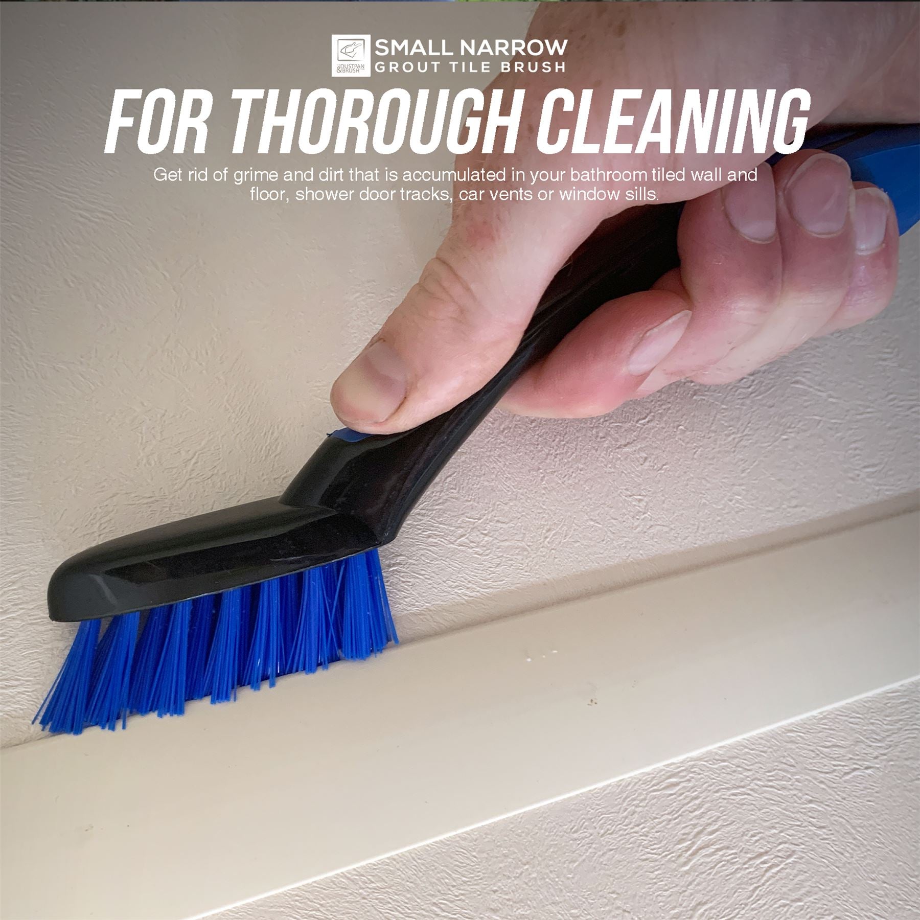 Soft Grip Grout Cleaning Brush – Single or Pack of 3