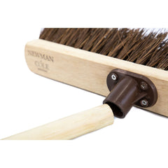 18" Newman & Cole Stiff Bassine Broom Head with Plastic Bracket