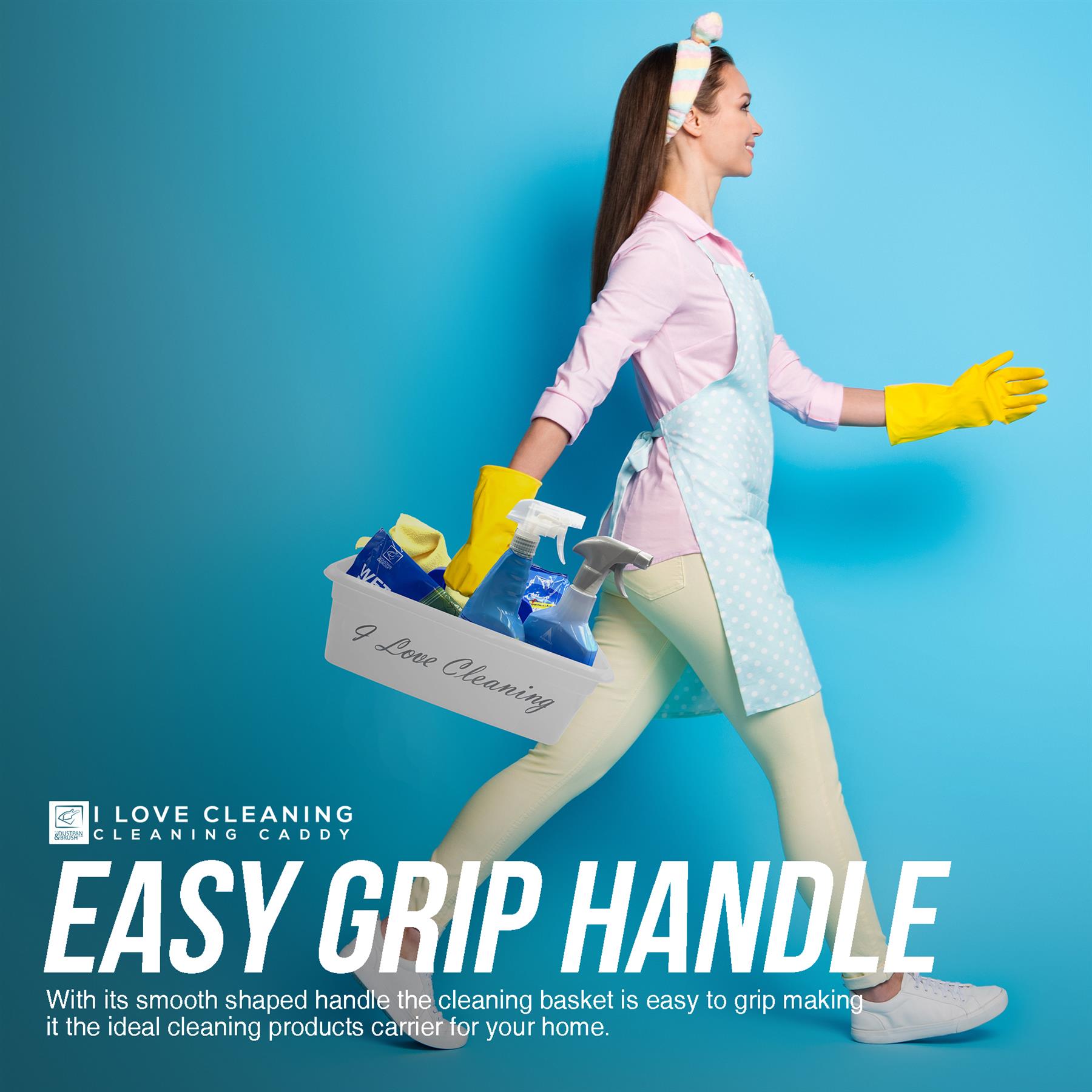 I Love Cleaning Caddy | Cleaning Supplies Storage Tray