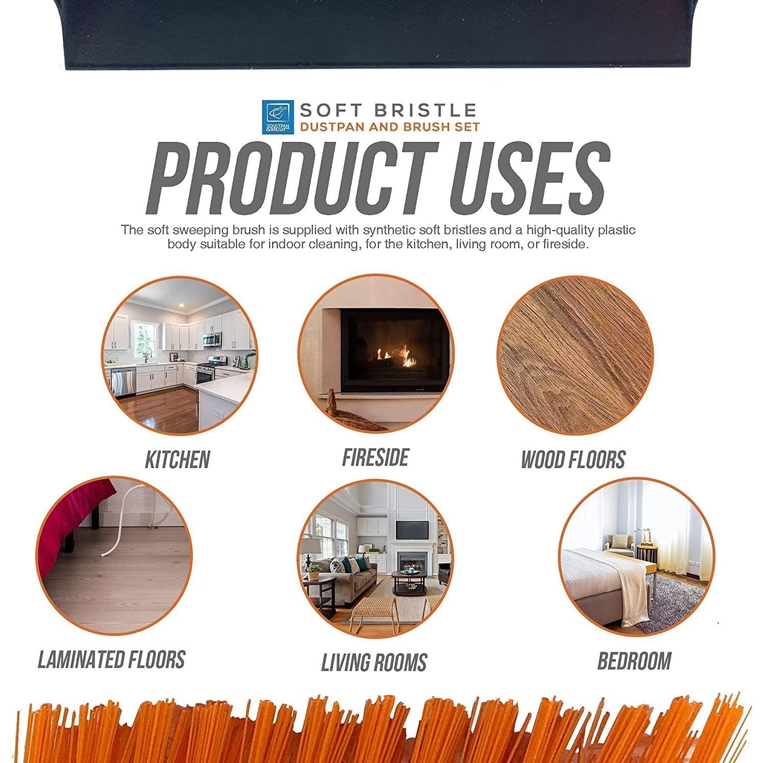 Metal Dustpan and Brush Set – Soft PVC Heavy Duty Cleaner