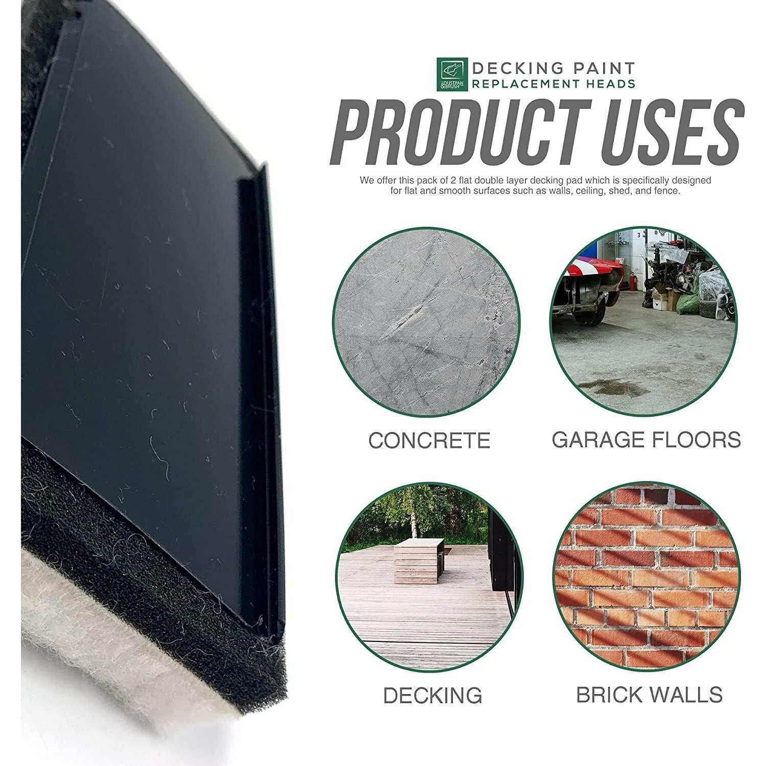Fluffy Decking Paint Pad Refills – Pack of 2