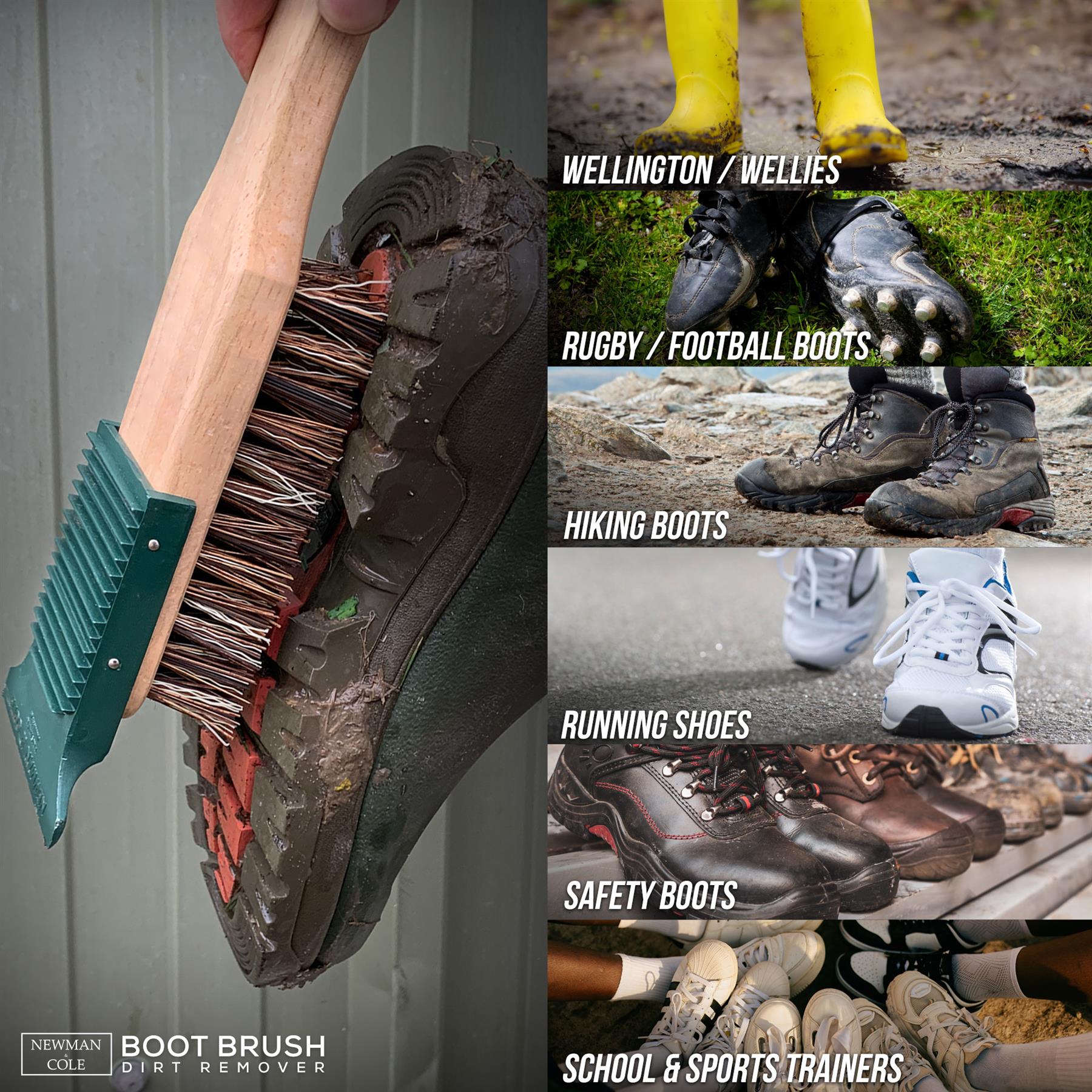 Newman & Cole Shoe & Boot Brush with Mud Scraper