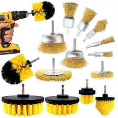 Drill Brush Set | 14 Piece Plastic & Wire Cleaning Attachments
