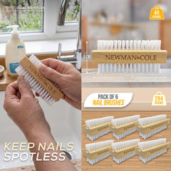 Newman & Cole Wooden Nail Brushes | Pack of 6