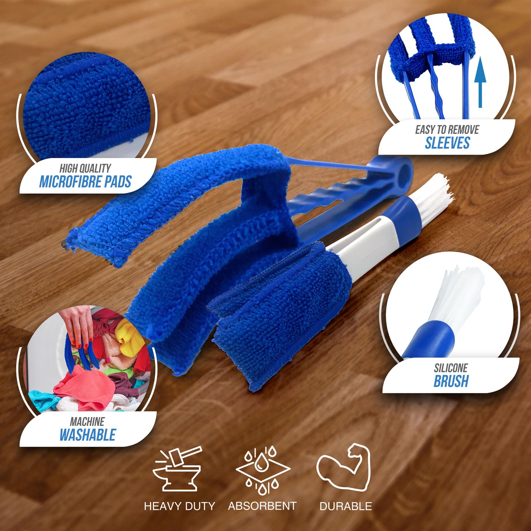 Microfibre Blind Cleaner Set with Brush