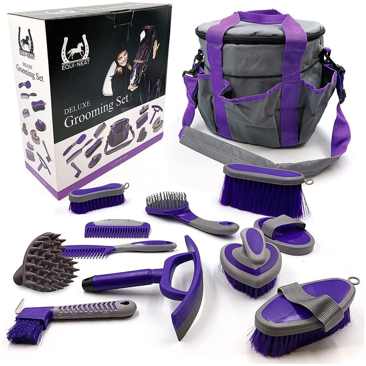 Equi-Neat 12 Piece Horse Grooming Kit Set | Equestrian Gift Set