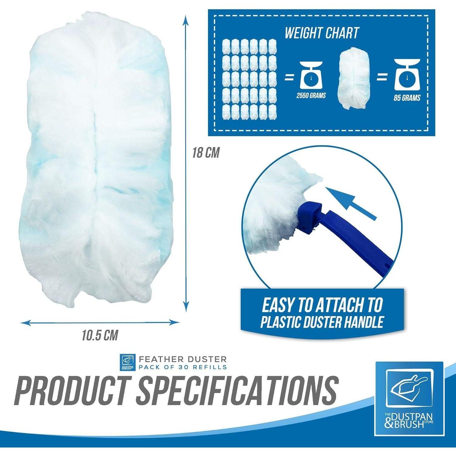 Fluffy Duster Refills Pack of 30 | Replacement Dusting Heads