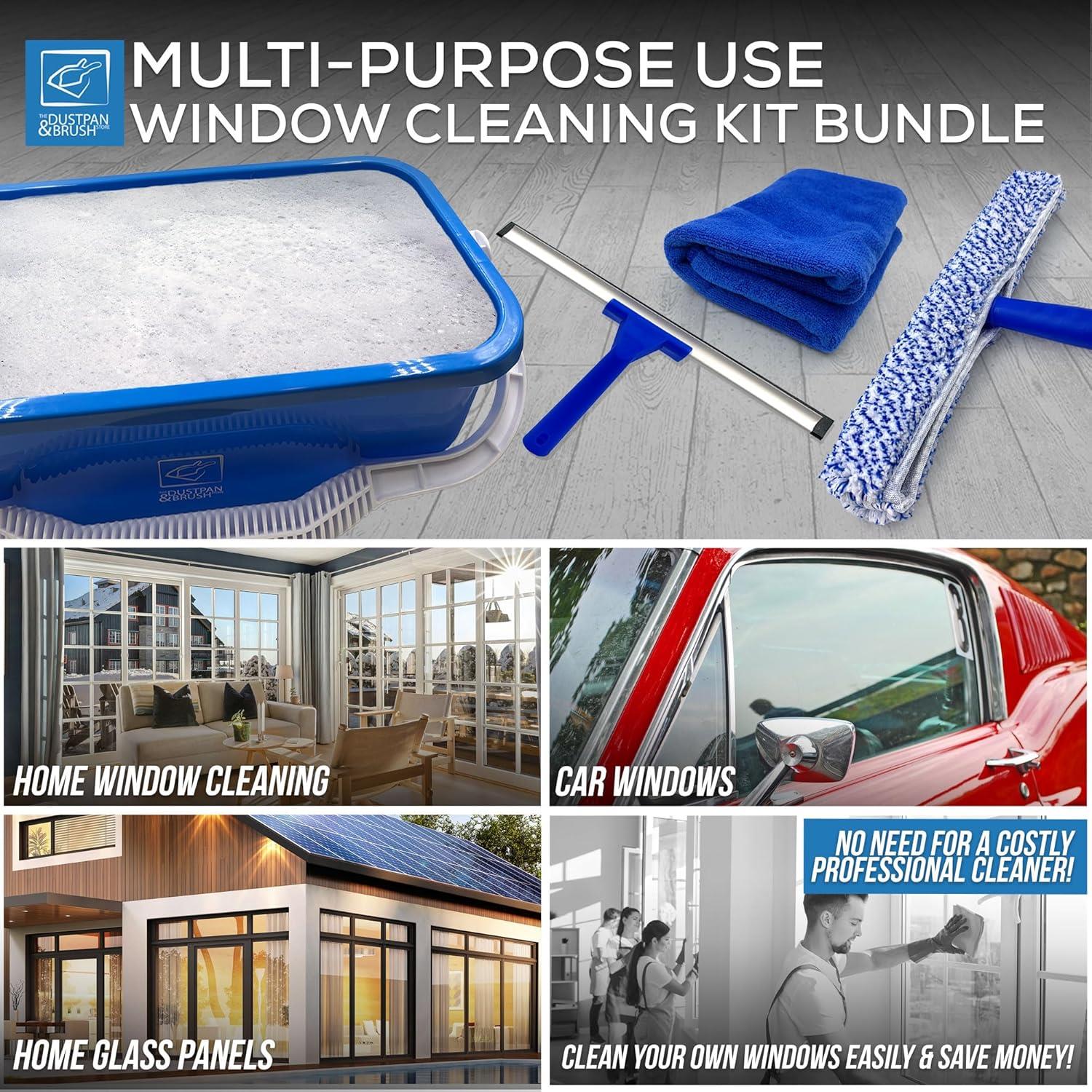 Window Cleaning Kit – Squeegee, Applicator & 42cm Bucket Set