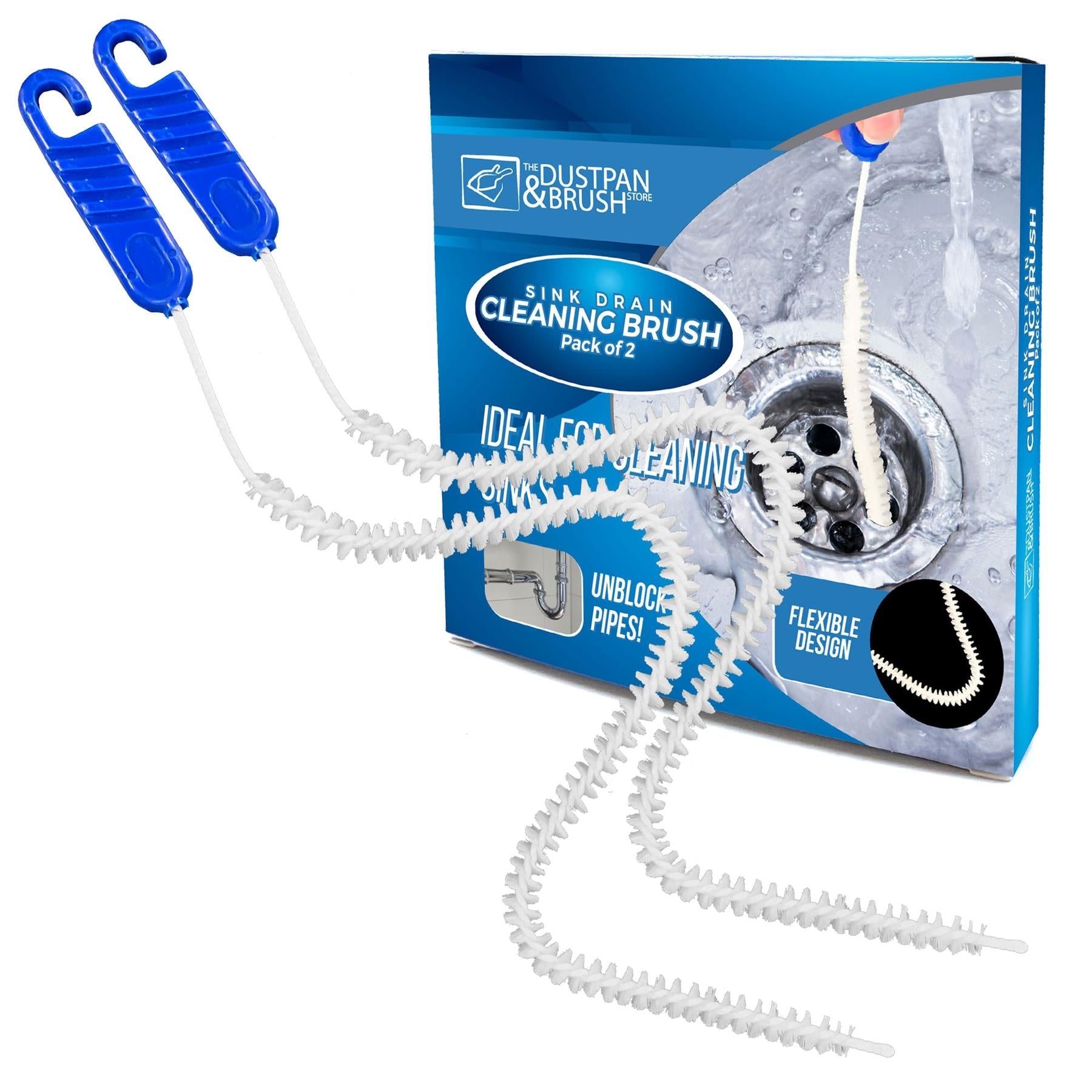 Flexible Drain & Sink Cleaning Brush | Pack of 2
