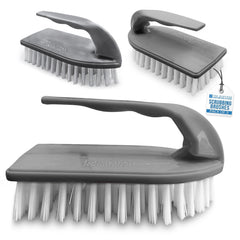 Iron Scrubbing Brushes Pack of 3 | Stiff Nylon Cleaning Brushes